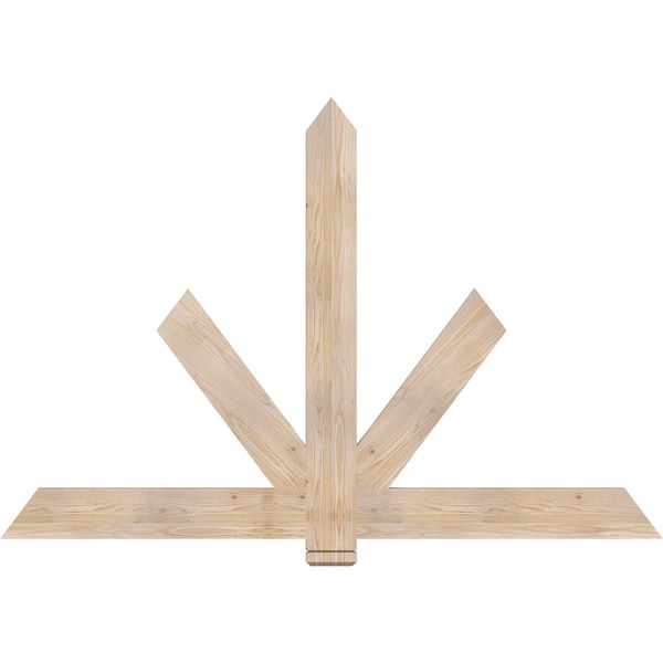 Ekena Millwork Kennewick Smooth Timber Gable Bracket, Douglas Fir, 72"W x 48"H x 1 1/2"D x 5 1/2"F, 16/12 Pitch GBW072X48X0206KEN00SDF - main